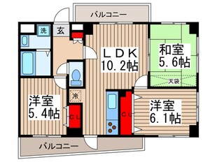 南行徳ツィンパークスの物件間取画像